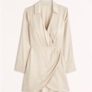 Abercrombie NWT - Elegant Cream Wrap Dress